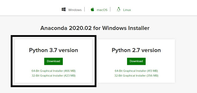 Anaconda python 3.7 install